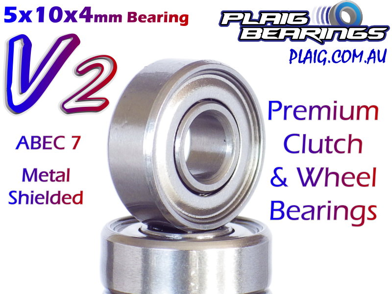 5x10x4mm V2 PREMIUM Bearing – Metal Shielded – MR105zz - Plaig Bearings