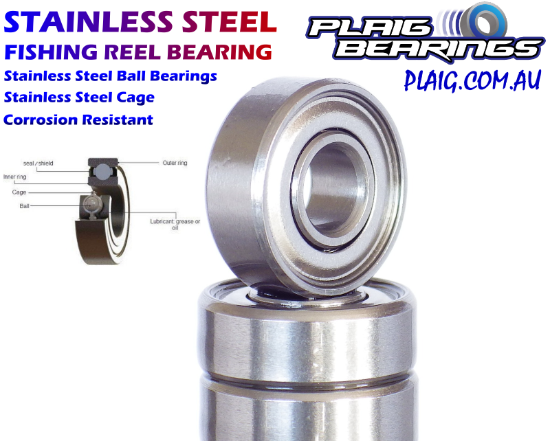 Shimano RD0244 Fishing Reel Bearing – Stainless Steel - Plaig Bearings